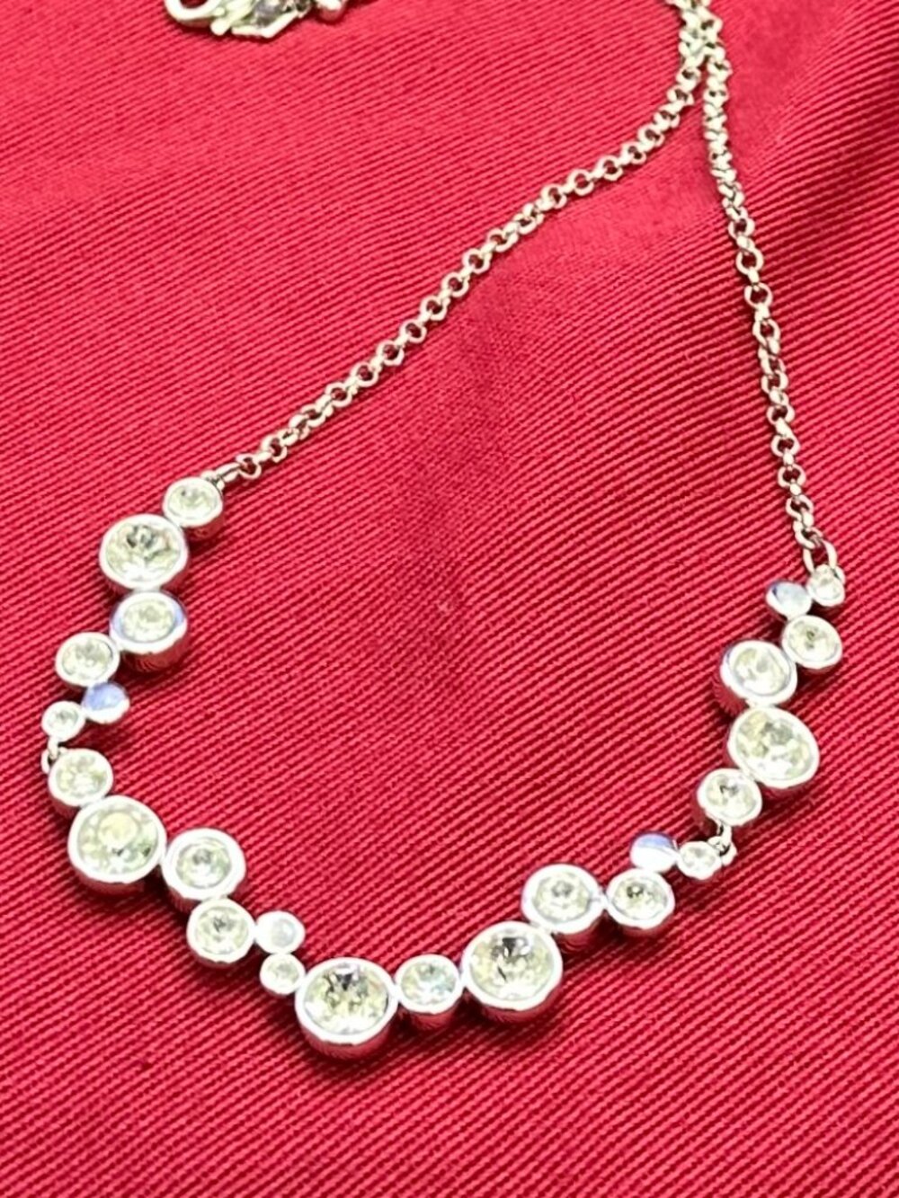 Touchstone Crystal by Swarovski Rhodium Plated Necklace